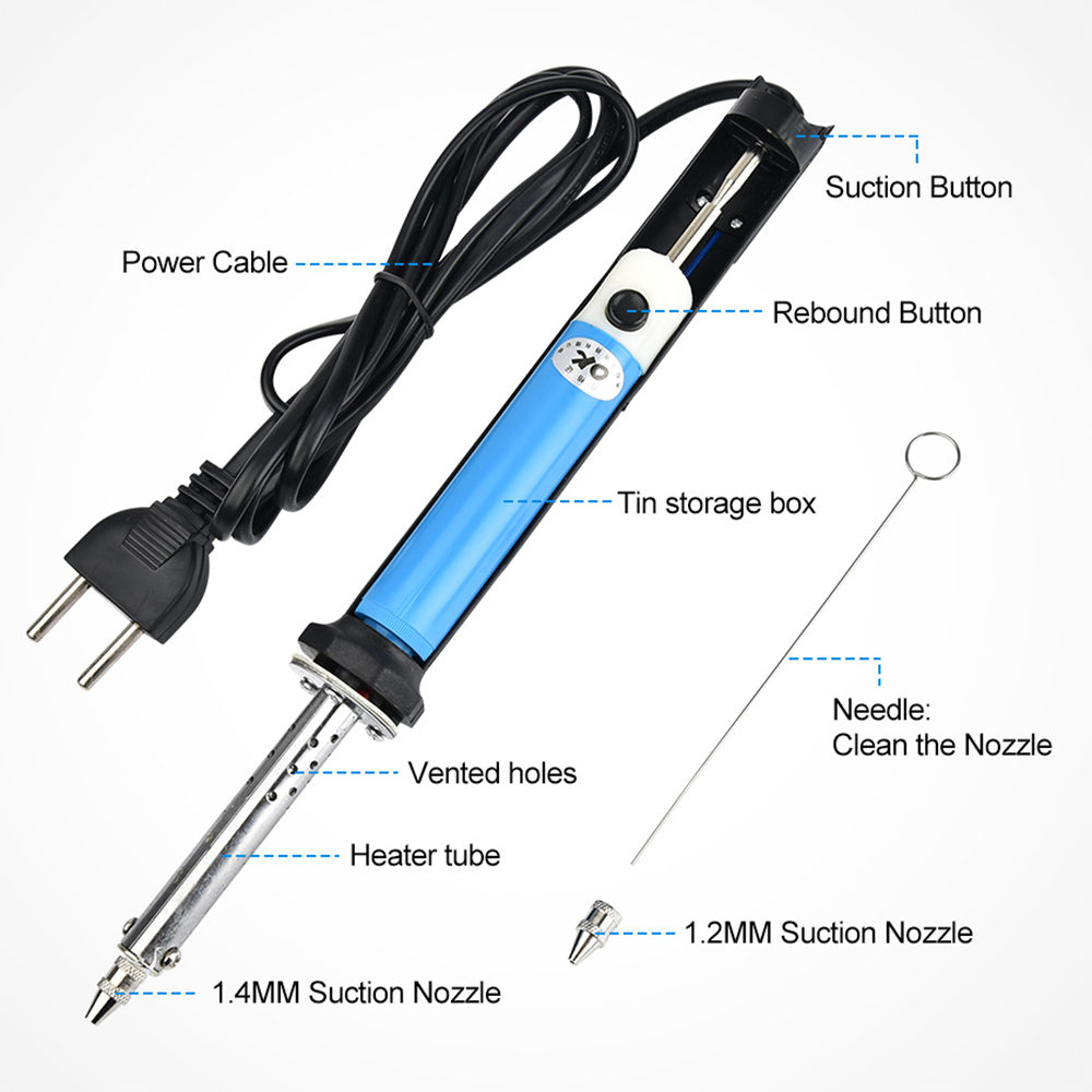 AC 110V/220V Electric Tin Suct - Desoldering Pump Electric Vacuum Station ulasan dan harga