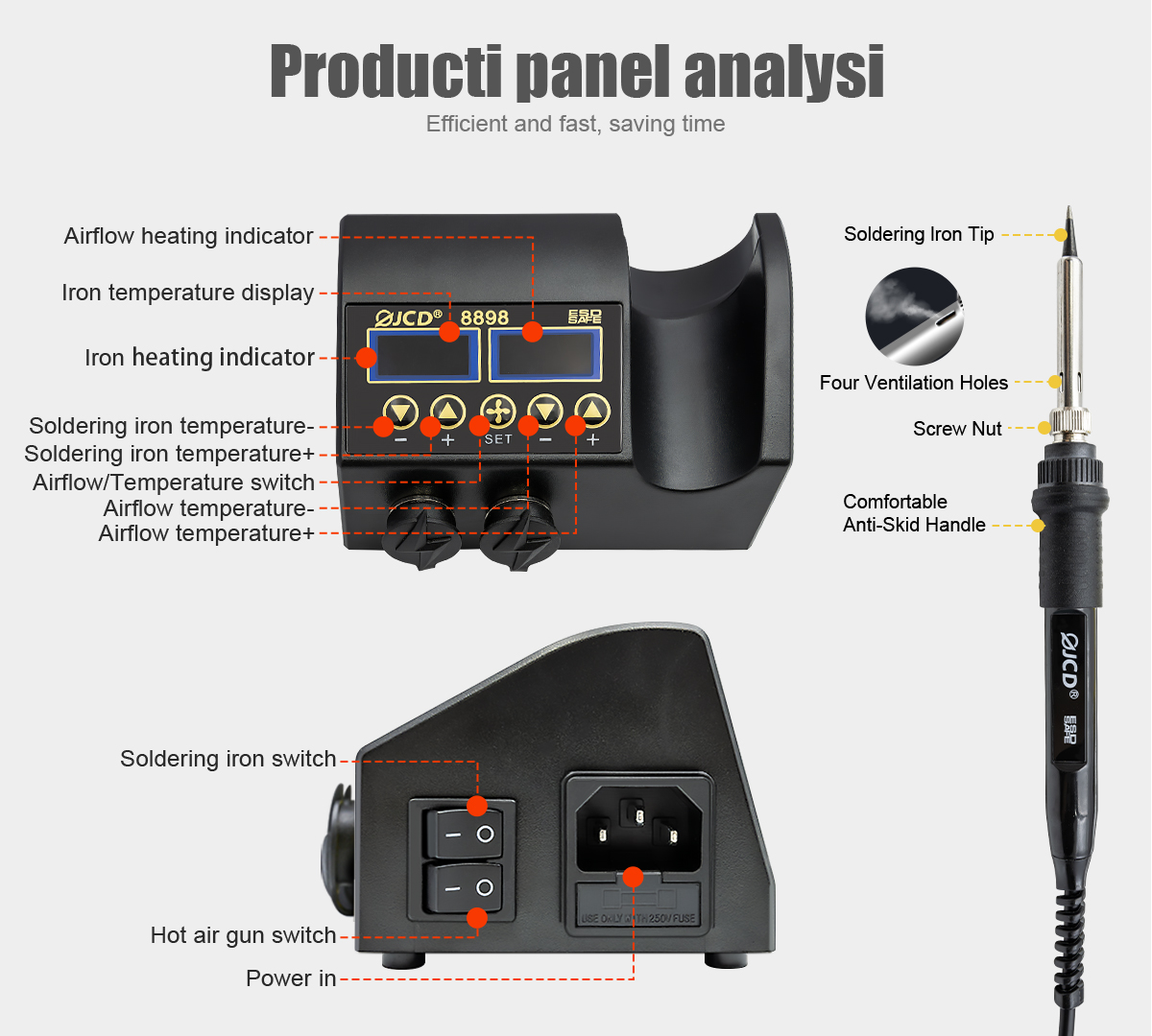 2 in 1 750W Soldering Station  - 2 In 1 Soldering Rework Station 750W ulasan dan harga
