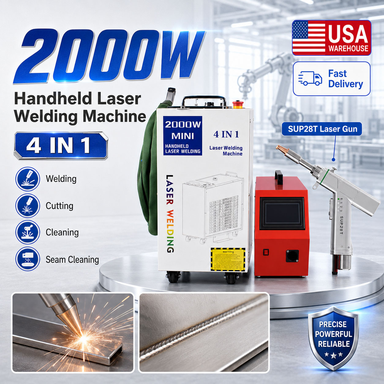 2000W Laser Welding 4 in 1Lase - Laser Soldering Machine Handheld ulasan dan harga