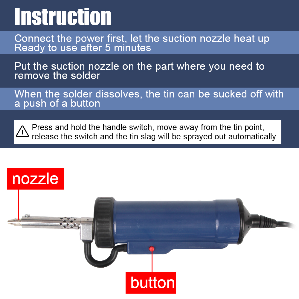 Automatic Remove Pump with 3 S - Desoldering Pump Electric Vacuum Station ulasan dan harga